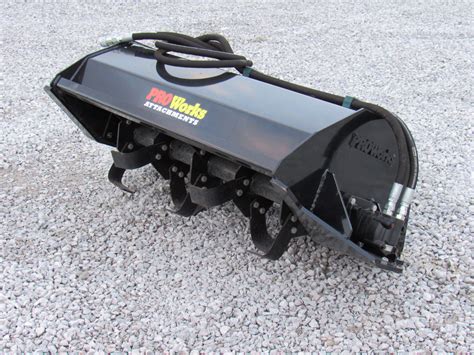 skid steer tine bucket|mini skid steer tiller attachment.